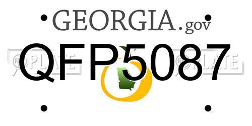 QFP5087 Georgia License Plate