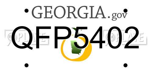 QFP5402 Georgia License Plate