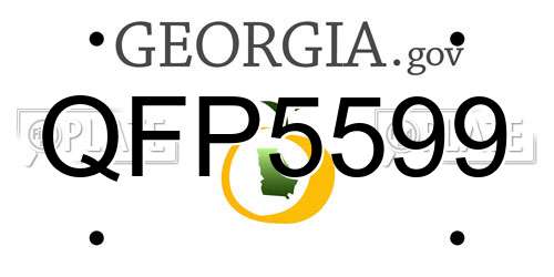 QFP5599 Georgia License Plate