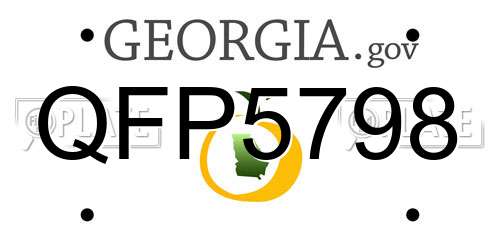 QFP5798 Georgia License Plate