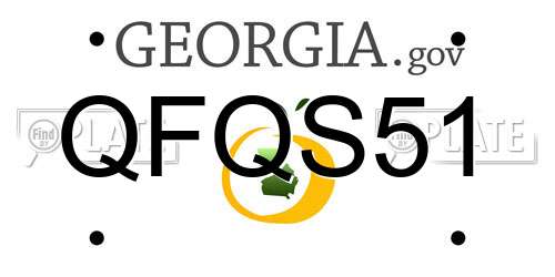QFQS51 Georgia License Plate