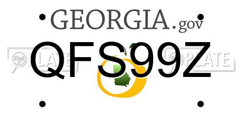QFS99Z Georgia License Plate