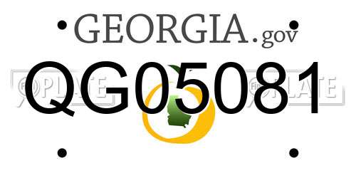 QG05081 Georgia License Plate