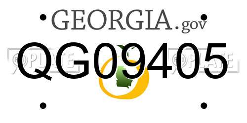 QG09405 Georgia License Plate