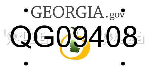 QG09408 Georgia License Plate