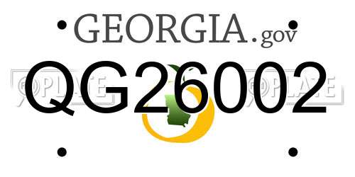 QG26002 Georgia License Plate