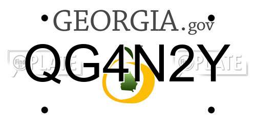 QG4N2Y Georgia License Plate