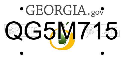 QG5M715 Georgia License Plate