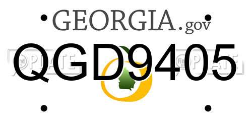 QGD9405 Georgia License Plate