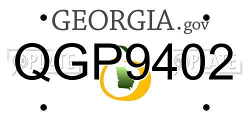 QGP9402 Georgia License Plate
