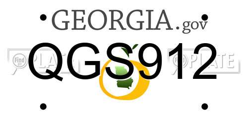 QGS912 Georgia License Plate