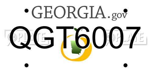 QGT6007 Georgia License Plate