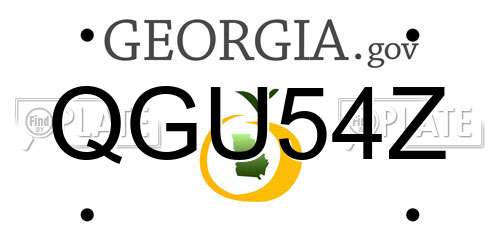 QGU54Z Georgia License Plate