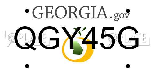 QGY45G Georgia License Plate
