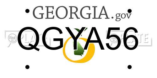 QGYA56 Georgia License Plate