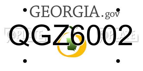 QGZ6002 Georgia License Plate