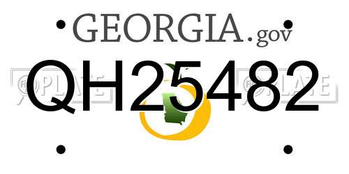 QH25482 Georgia License Plate