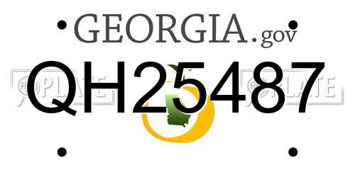 QH25487 Georgia License Plate