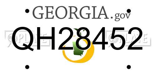 QH28452 Georgia License Plate