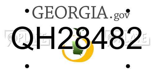 QH28482 Georgia License Plate