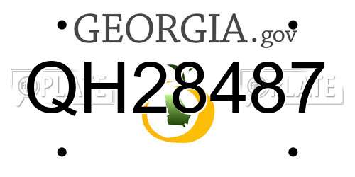 QH28487 Georgia License Plate