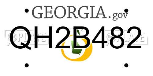 QH2B482 Georgia License Plate