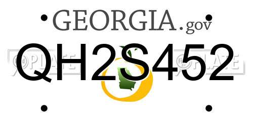 QH2S452 Georgia License Plate