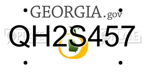 QH2S457 Georgia License Plate