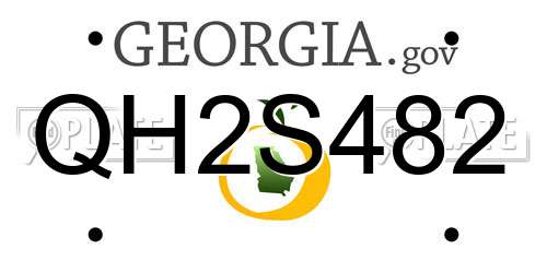 QH2S482 Georgia License Plate