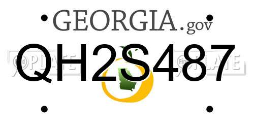 QH2S487 Georgia License Plate