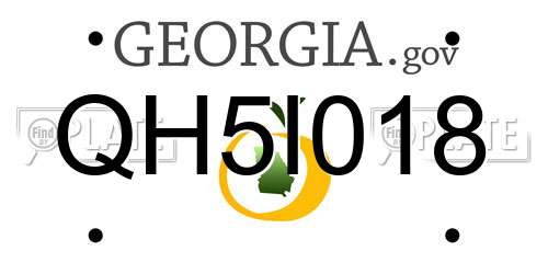QH5I018 Georgia License Plate