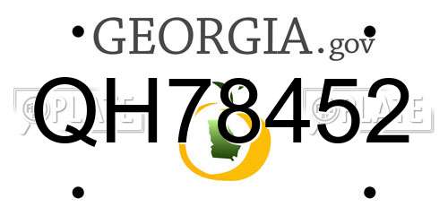 QH78452 Georgia License Plate