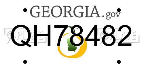 QH78482 Georgia License Plate