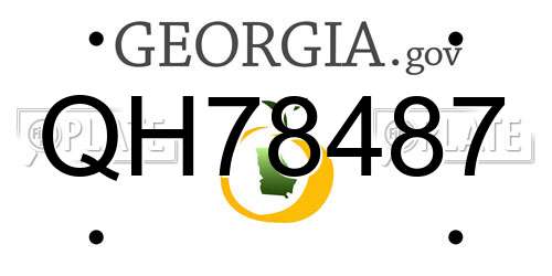 QH78487 Georgia License Plate