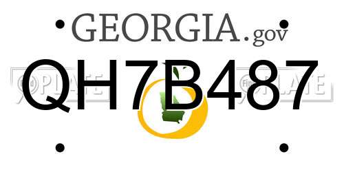 QH7B487 Georgia License Plate