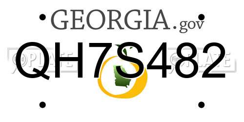 QH7S482 Georgia License Plate