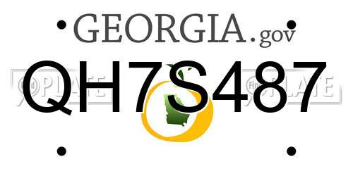QH7S487 Georgia License Plate