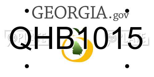 QHB1015 Georgia License Plate