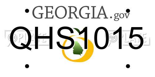 QHS1015 Georgia License Plate