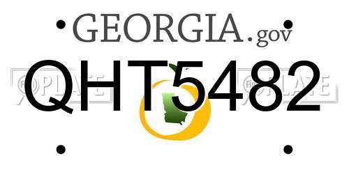 QHT5482 Georgia License Plate