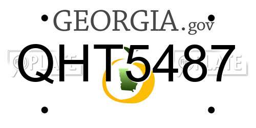 QHT5487 Georgia License Plate