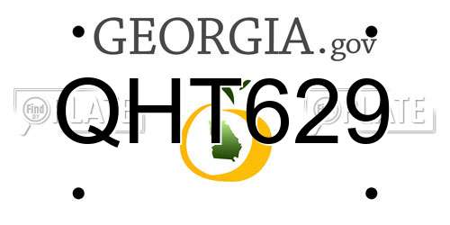 QHT629 Georgia License Plate
