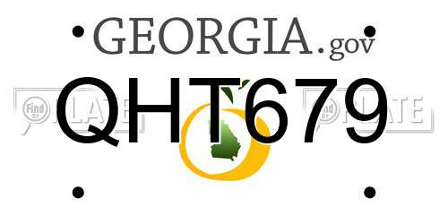 QHT679 Georgia License Plate