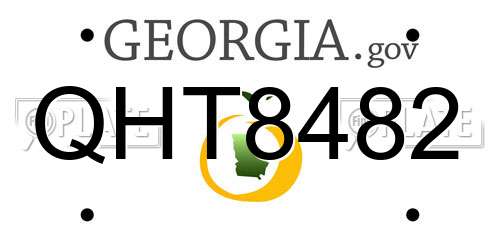 QHT8482 Georgia License Plate