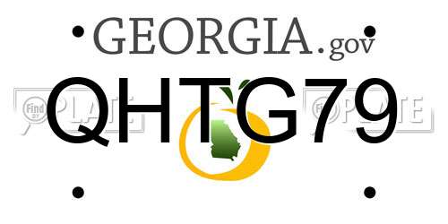 QHTG79 Georgia License Plate