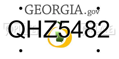 QHZ5482 Georgia License Plate