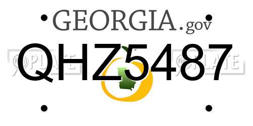 QHZ5487 Georgia License Plate