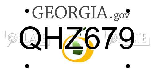 QHZ679 Georgia License Plate