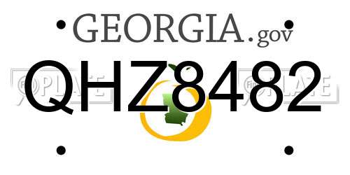 QHZ8482 Georgia License Plate