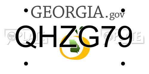 QHZG79 Georgia License Plate